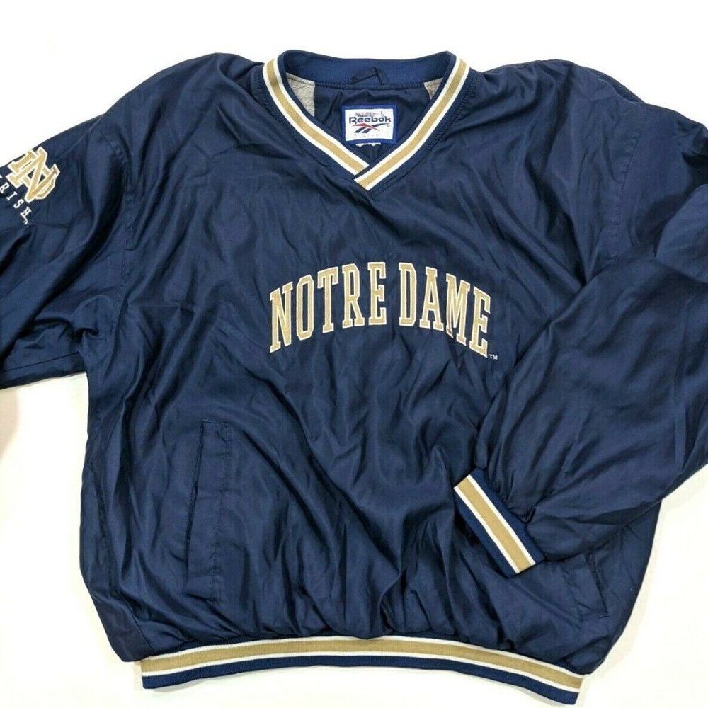 Vintage Reebok Notre Dame Pullover Windbreaker M